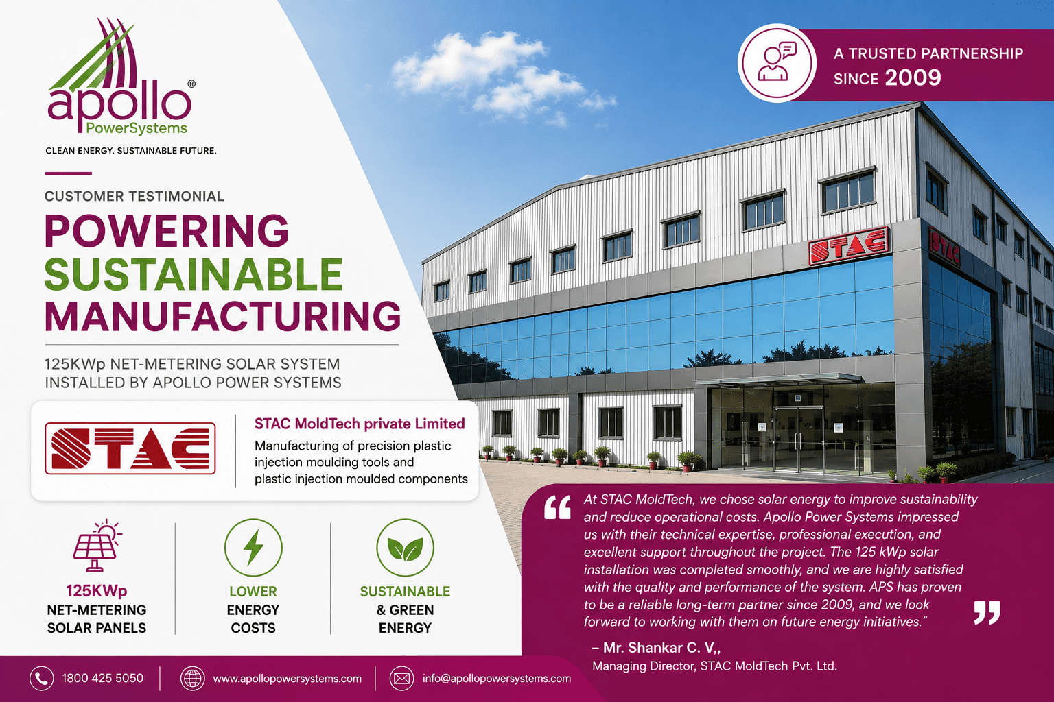 How STAC MoldTech Is Using Solar to Reduce Energy Costs and Support Sustainable Manufacturing